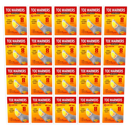 World-BIO Toe Warmers Adhesive 10/20/30/40 Pairs - Long Lasting Safe Natural Odorless Air Activated Warmers Up to 8 Hours of Heat - Heated Insoles Toe Foot Warmers Keep Foot Warm in Chill Winter