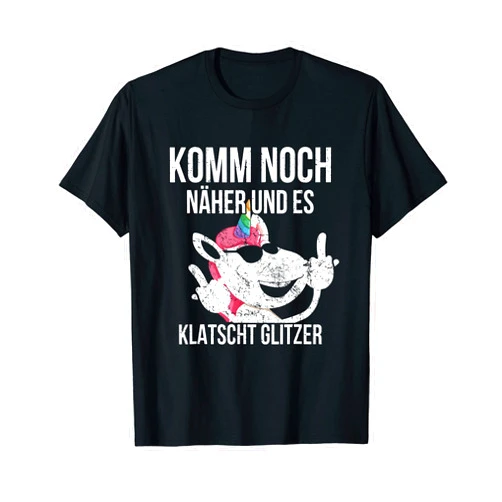 BFF Einhorn Reiten Unicorn Rainbow Mädchen Mann It claps glitter boys team rainbow unicorn saying T-Shirt