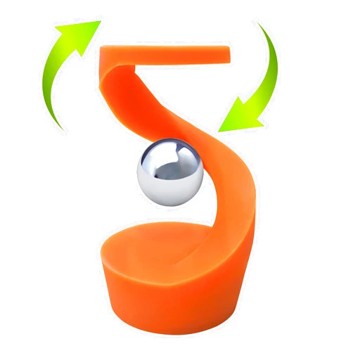 VRKET Kinetic Spinning Desk Toys,Rotating Left and Right,with a Unique Visual Illusion,Keep Focus,Relieve Stress,Executive Desk Toy Gifts for Adult Teen Children-Orange