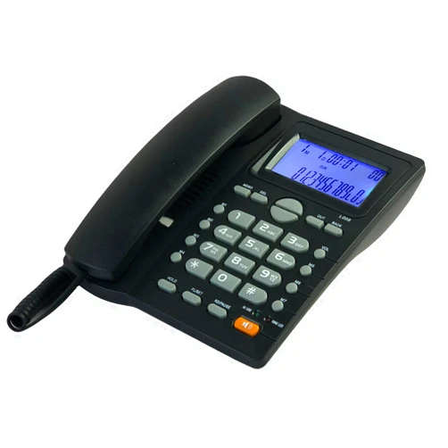 TelPal Corded Caller ID Telephone, TelPal Landline Home Phones with Blue Backlight & Speaker, Hands Free Analog Hotel Office Telephone Set, Desktop Speed Memory Dial Telephones for Seniors (Black)