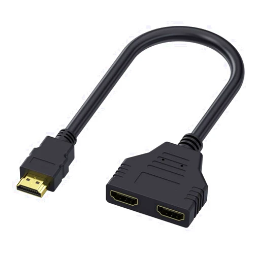 RIIPOO HDMI Splitter 1 in 2 Out - Male to Dual HDMI Female Adapter 1.4 Version 1080P, Supports Dual Ports Switching, Not for Simultaneous Use