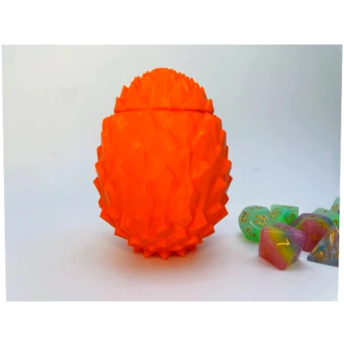 HERO Creations Dragon Egg Storage Box - RPG - Dungeons and Dragons - DnD - Pathfinder - Lord of the Ring - figurine miniature (Orange)