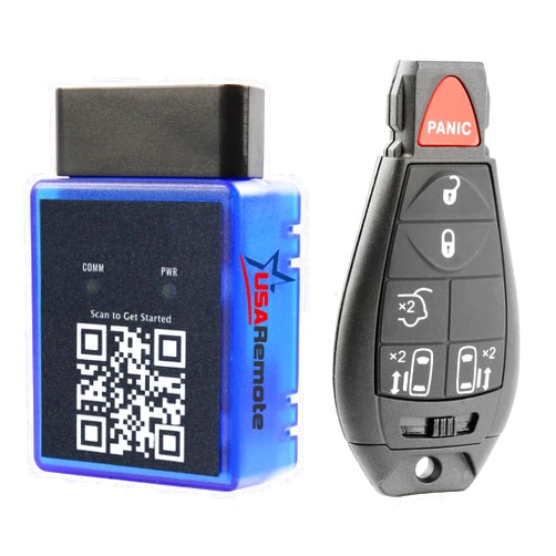 USARemote OBD Key Fob Self Programmer with 6-Button Fobik Car Remote for Chrysler Town Country Dodge Grand Caravan Volkswagen Routan (IYZ-C01C, M3N5WY783X)