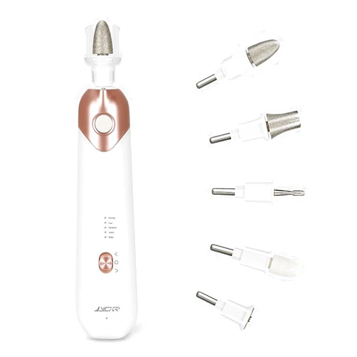 JYCXR Rechargeable Manicure Pedicure Set,Electric Nail File, Cordless Nail Drill Kit,Portable 5 Speeds Foot & Hand Nail Care Tools for Calluses, Thick Nails, Nail Buffer Trim Grind