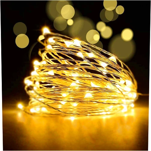 Highill LED Fairy Lights Battery Operated with Timer 50LEDs String Lights Copper Wire Light Waterproof for Christmas Tree Decoration Outdoor Garden Decor Indoor Wedding Party Bedroom Decorations