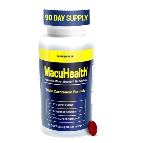 Macuhealth Triple Carotenoid Formula - Eye Vitamins for Adults - 90 Softgels, 3 Month Supply