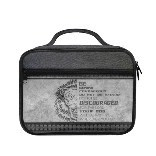 Panskyllis Lion Word Covers of Bible Case for Men Boys Bible Bag with Pockets Large Size Bible Book Carrying Case Boy Girls Scripture Case Bible Book Cover Teen Tote Church Bag