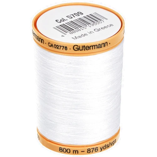 Gütermann Gutermann 25049 Natural Cotton Thread Solids 876 Yards-White