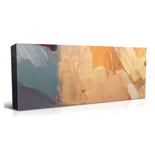 Denozer Denzoer Colorful Abstract Wall Art Modern Canvas Prints with Solid Wood Frame Wall Pictures for Home Decoration, Ready to Hang - 48x24 inches