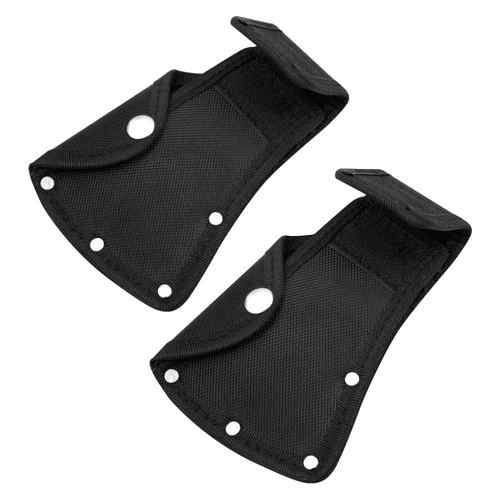 Timsec 2 Pack Hatchet Head Sheath Holster, Black Axe Sheath for 1-1/4Lb Axe, Double Snap Hatchet Protector Axe Cover, Axe Head Cover for Outdoor Hiking Outdoors Work