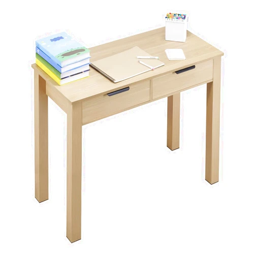 VEVOR Small Desk with Drawers, Wooden Table for Home Office, Small Computer Desk with Storage, Vanity Desk with Drawers, Study Table for Adults/Students for Drawing, Reading, Writing, Light Wood