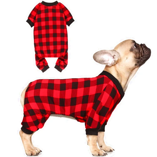 Jamktepat Dog Fleece Sweater Buffalo Plaid Dog Sweater Dog Clothes Small Dog Sweater Soft Thickening Warm Puppy Clothes Sweaters for Dogs Girl & Boy(S)