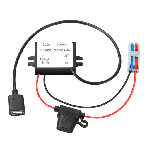 MZHOU 12V 24V 36V 48V to 5V 3A 15W DC-DC Step DownConverter Buck Module USB Output Power Adapter