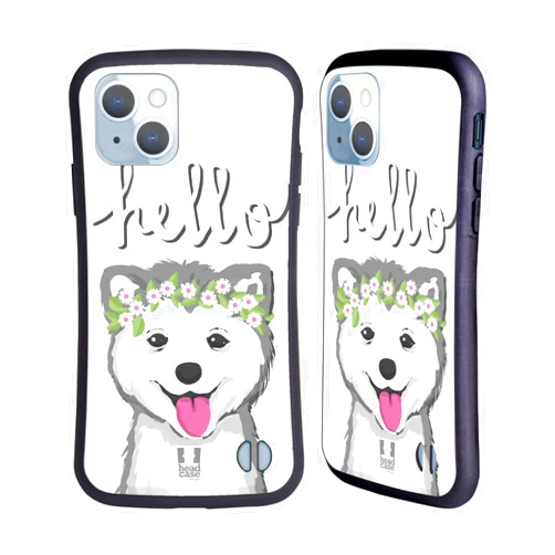 Head Case Designs Husky Lil Puppies Hybrid Case Compatible with Apple iPhone 14
