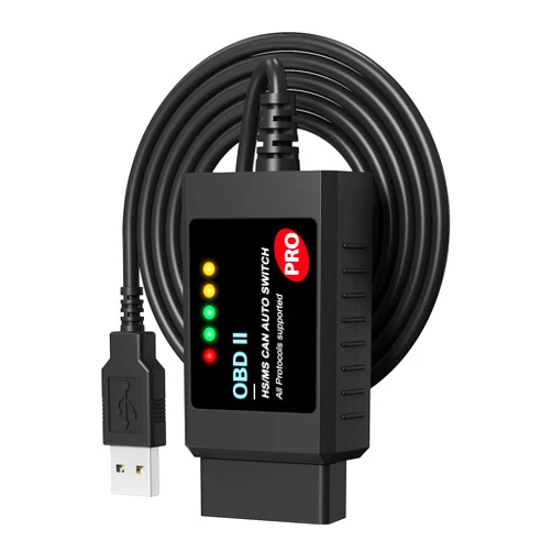 FASLINK OBD2 Adapter Electronic Automatic Switching MS CAN/HS CAN for F150 F250 Cars Light Trucks Diagnostic Programming, OBDII USB Scan Tool Compatible with FORScan ELMConfig softwares