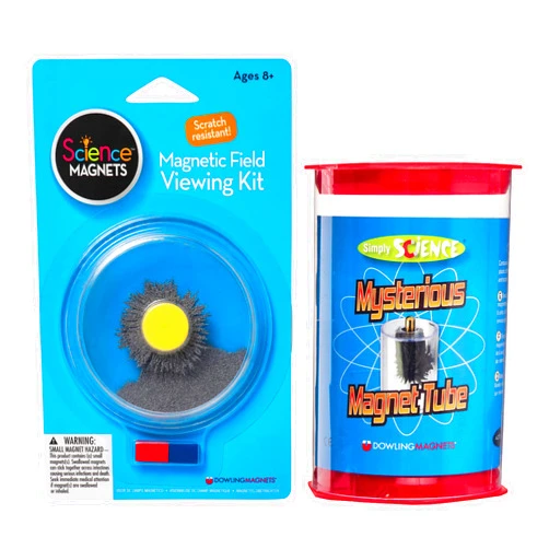 Dowling Magnets Magnetic Field Viewing Kit with Steel Filings & Mysterious Magnet Tube with Steel Filings
