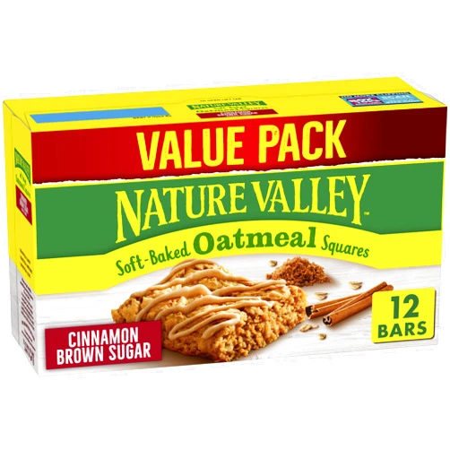 Nature Valley Soft-Baked Oatmeal Squares, Cinnamon Brown Sugar, 12 ct, 14.88 OZ
