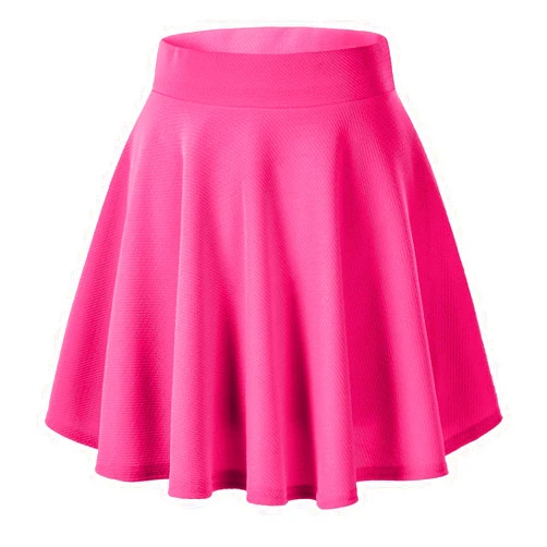 Urban CoCo Women's Basic Versatile Stretchy Flared Casual Mini Skater Skirt