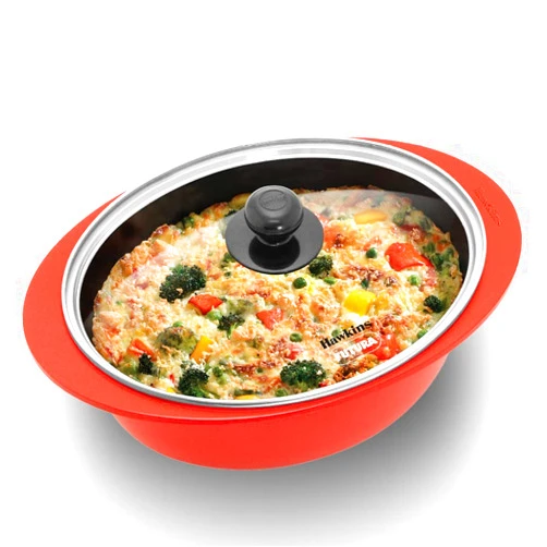 Hawkins 3 Litre Dutch Oven, Nonstick Biryani Pot, Red Ceramic Coated Casserole, Cooking Pot, Saute Pan, Red (DCDO3G)