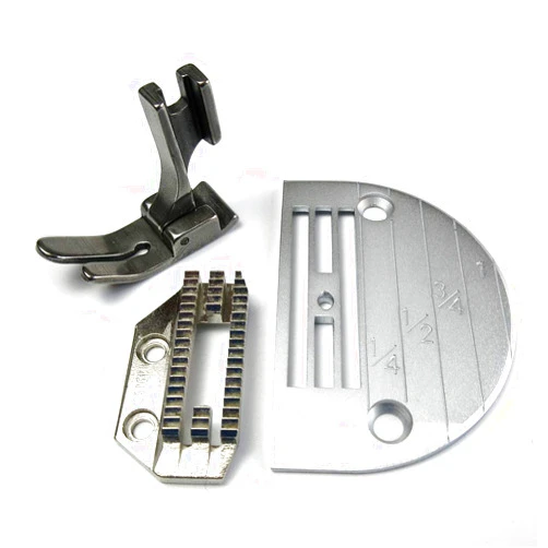 SEWTCO Heavy Duty Needle Plate, Feed Dog, Presser Foot Set for juki ddl-8700 Singer consew