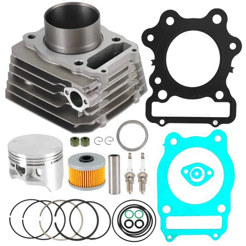 Frezon NEW Cylinder Piston Rings Spark Plug Top End Gasket Rebuild Kit Fit for Honda TRX 300 Fourtrax FW 4x4 2x4 1988-2000