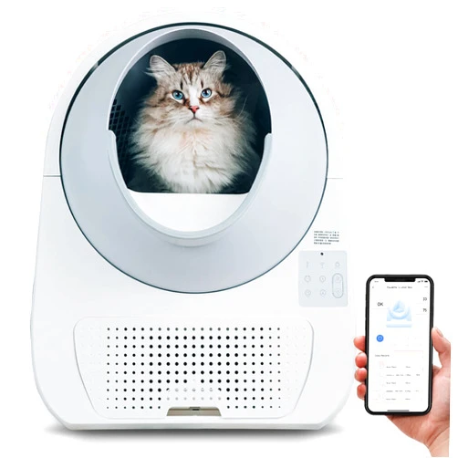 CATLINK Automatic Self Cleaning Cat Litter Box with APP, Odor Control, Health Monitoring, 60 Liners and 1 Carbon Filter Box Included for Multiple Cats, Extra Large (Luxury Pro)