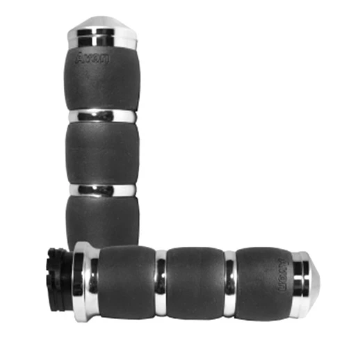 Avon Chrome Velvet Air 3-Ring Grips for 2008 and Newer TBW Harley-Davidson Touring models - AIR-93-FLY