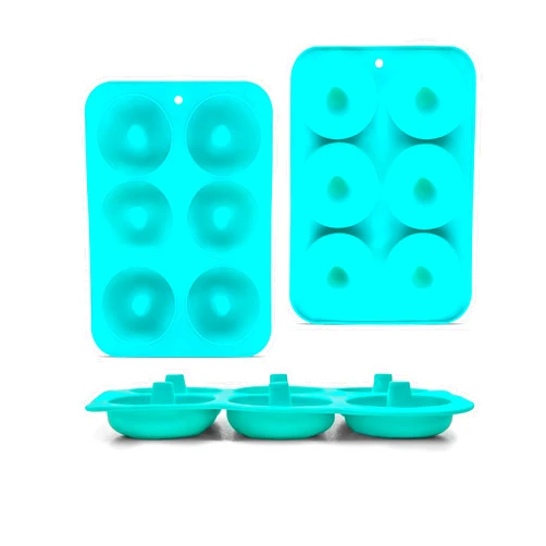 TOVLA JR. Silicone Donut Mold for Doughnuts, Set of 2. BPA- Free, Food Grade Silicone Baking Pan, Non-Stick, Dishwasher Safe.