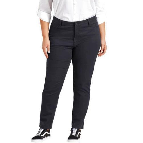 Dickies Women's Size Perfect Shape Skinny Twill 4 Pocket Pant-Plus