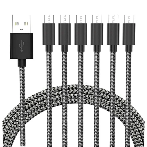 G GOPALA Gopala Micro USB Cable Android Charger [6-Pack 5ft] Nylon Braided Fast Sync&Charging Cord for Android, Samsung, Nexus, LG, HTC, Nokia, Sony, and More