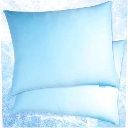 Niagara Sleep Solution Niagara Set of 2 Cooling Pillow Cases Standard Size, CoolSpan™ Technology Q-Max 0.4 Cooling Pillowcases for Hot Sleepers, Hidden Zipper Pillow Covers, Soft, Anti-Static (20x26'') - Blue