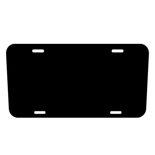 DPSC Inc. Blank Metal License Plate Solid Black 12