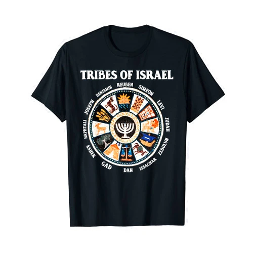 Hebrew Israelite Judah Yah Co. 12 Twelve Tribes of Israel Hebrew Israelite Judah Jerusalem T-Shirt
