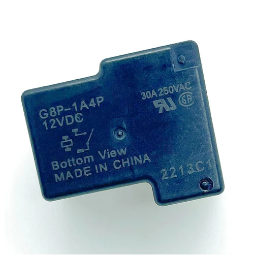 Rizees (2PCS) G8P-1A4P-12VDC 30A 250VAC Fully-Sealed PCB Dryer Relay for PC Board or Panel-Mounted