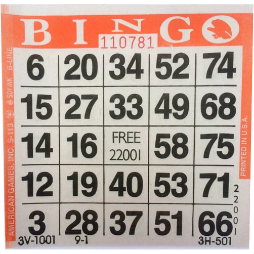 American Games INC American Games 1 on (Single) Orange Bingo Paper Cards - 500 Cards per Pack