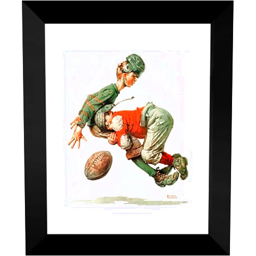 ArtDirect Tackled (Football) 20x24 Framed Art Print by Norman Rockwell