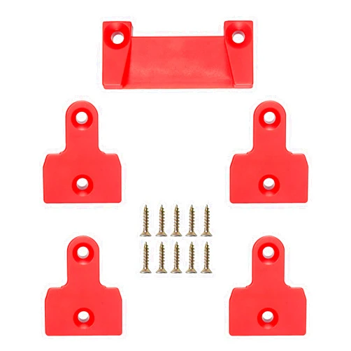Crtbelfy Packout Feet Mounting Feet For Milwaukee Packout Full Case, Tool Case Box Wall Mount Hanging Cleats (1+4 Pcs) 5