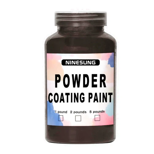 Ninesung Powder Coating Paint for Metal Surfaces | Car Paint | Building Materials | Powder Paint for Steel Structures, Factories, Buildings, Playgrounds, Gardens (Black, 4 Ounces)