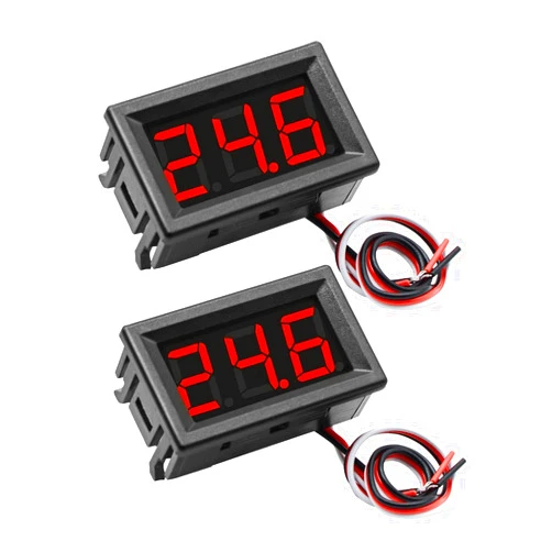 Exqutoo 2Pack DC0-100V Mini Voltmeter Voltage Tester DC Voltage Gauge Voltage Indicator, 0.56