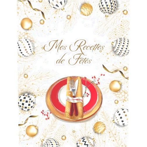 Cahier Steel Mes Recettes De Fêtes - Cahier de Recettes à Remplir: Cahier à Compléter pour 52 Recettes - Livre de Cuisine Personnalisé à écrire - Carnet De Recettes (French Edition)