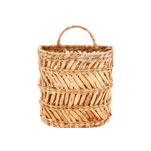 SHCMSADO Wicker Hanging Basket Handmade Woven Hanging Storage Basket Natural Wicker Decorative Baskets for House Garden Wedding Wall Decorations,12 * 5 * 12