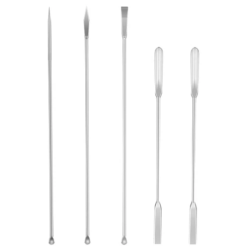 Opret 5 Pack Micro Spatula, Opret Lab Scoop Spoon Capsule Filler 0 00 for Powders Stainless Steel Gel Cap Filler