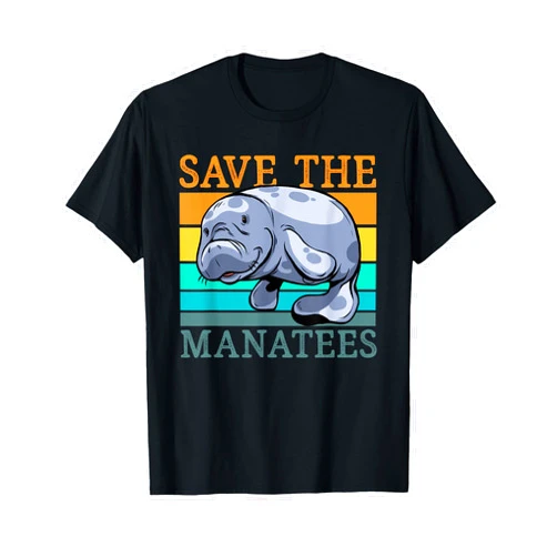 Herbivorous Marine Mammals Animals Rescue Save The Manatees Sea Cow Trichechidae Manatees Rescuer T-Shirt