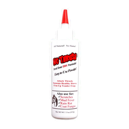 Four Oaks Farm Ventures No Thrush Dry Powder Treatment for Horses - Wound Care, Scratches, Rain Rot, Mud Fever, Coat Issues - All Natural Ingredients, Non-caustic, Easy to Use Powder Formula (5.5 oz)