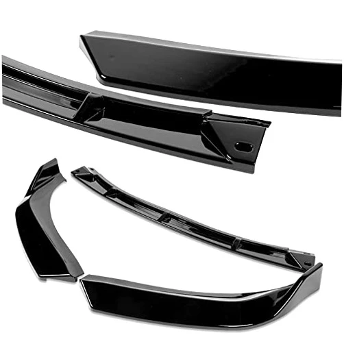 Generic HYPERSPEED Front Bumper Spoiler Lip 3PCS ABS STP-Style Fit for 2006 2007 2008 Lexus IS250 IS350, Car Mods Replacement Assembly, Auto Exterior Accessories, Air Chin Body Kit Splitter (Painted Black)