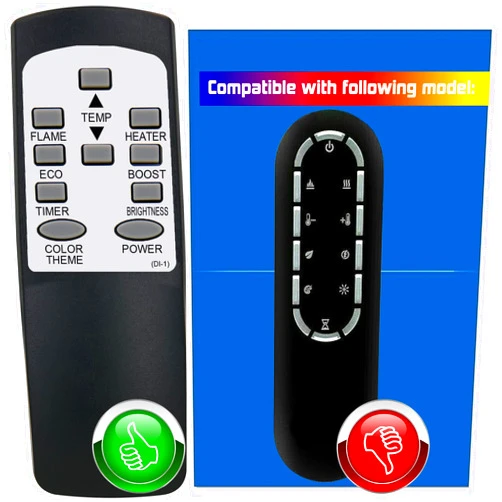 YAOHUIMI Replacement Remote Control for DlMPLEX Electric Fireplace XLF Replacement Mood Maker Remote Control