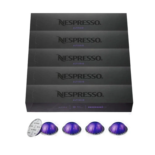 Nespresso Capsules VertuoLine, Espresso, Bold Variety Pack, Medium and Dark Roast Espresso, 50-Count Espresso Coffee Pods, Brews 1.35oz