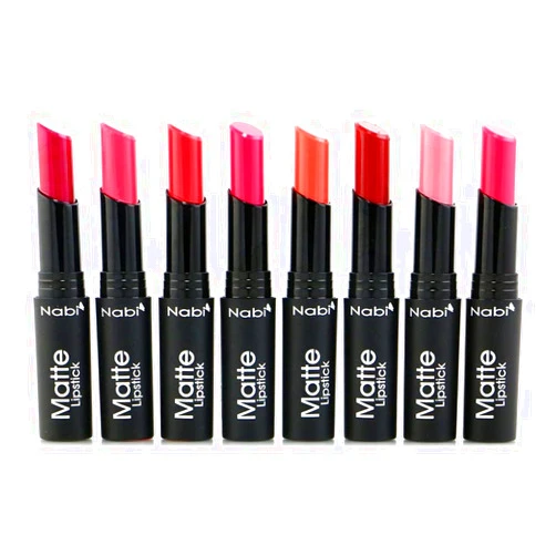 Nabi Cosmetics Professional Matte Lipstick Set of 8 Premium Colors