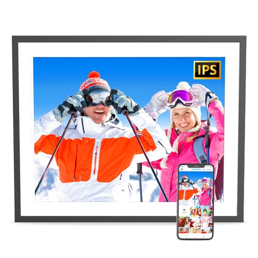 PWOSUN 16.2-Inch Large Digital Picture Frame - 32GB WiFi Digital Photo Frame, Auto-Rotate, Motion Sensor, Share Photos and Videos via App Email, Wall Mountable