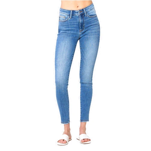 Judy Blue Women's Mid-Rise Vintage Wash Skinny Jeans
